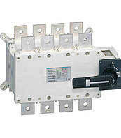 Перемикач корпусний трипозиційний I-0-II до 2х300 мм2, 4п 630А, Hager (HI458)