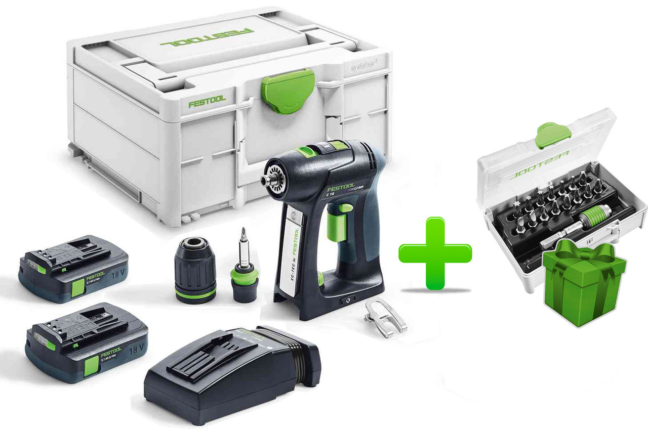 Акумуляторний дриль-шуруповерт Festool C 18 C 3,1-Plus