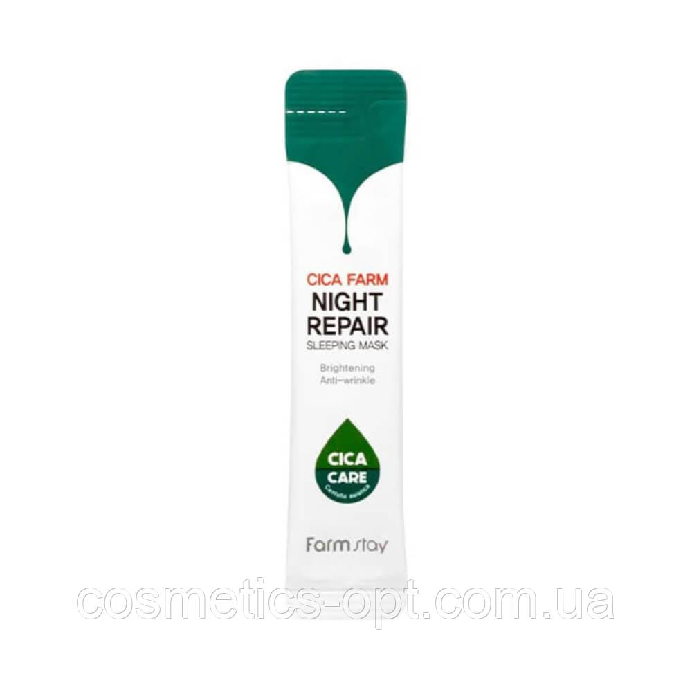 Нічна маска, що загоює, з центелою азійською FarmStay Cica Farm Night Repair Sleeping Mask, 4 ml