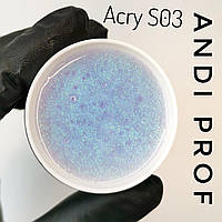 Акрил, гель для нарощування нігтів (акригель,полигель) Andi PROF №03S PolyGel marmaid 30 ml