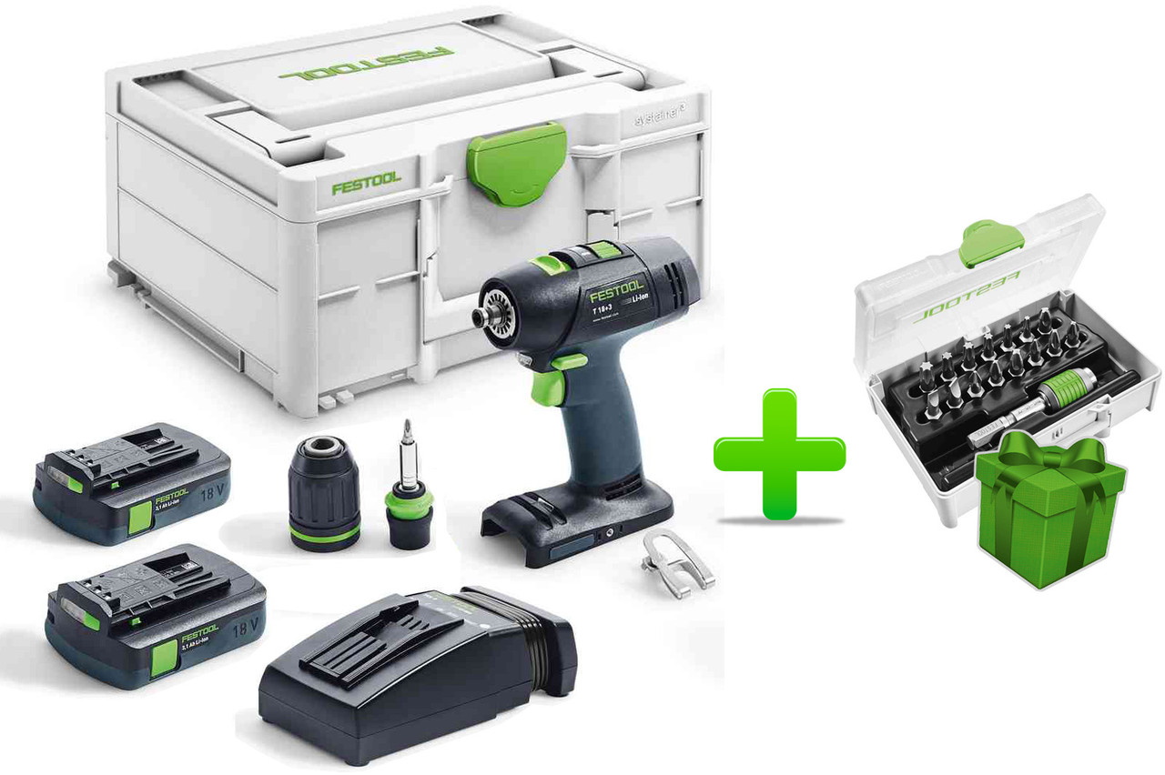 Акумуляторний дриль-шуруповерт Festool T 18+3 C 3,1-Plus