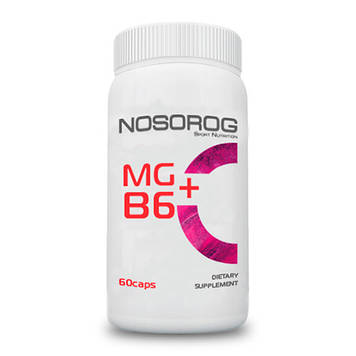 Магній і Вітамін Б6 Nosorog Nutrition Mg + B6 (60 caps)