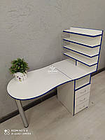 Маникюрный столик с синей кромкой Модель V562