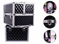 Чемодан кейс для косметики майстра манікюру SUNONE XL Чорний, фото 5