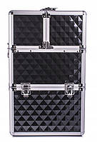 Чемодан кейс для косметики майстра манікюру SUNONE XL Чорний, фото 6
