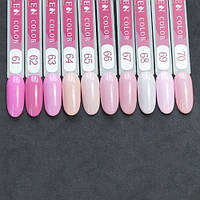 Палітра відтінків гель-лаків Edlen No 61-70 (9 мл)