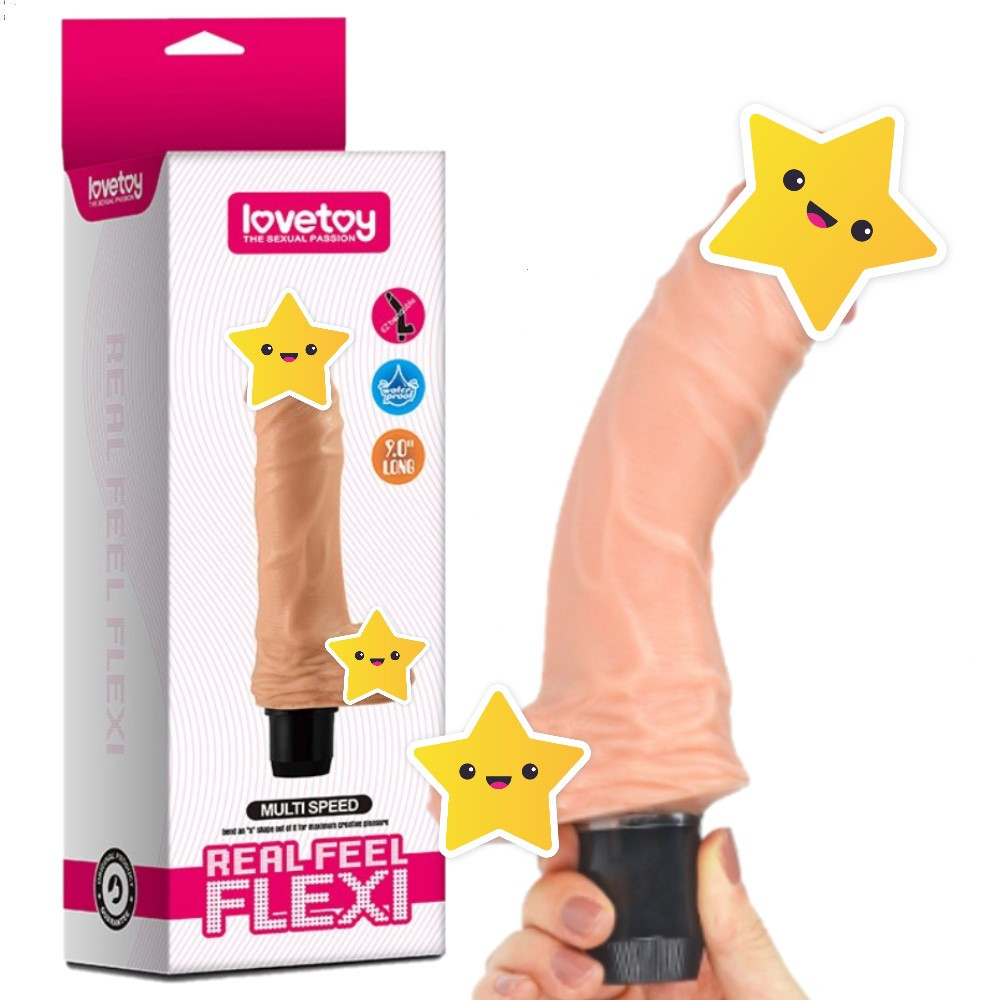 Гнучкий вібратор фалоімітатор з кібершкіри "FLEX 9.25" від LoveToy (довжина 22 см., діаметр 3.9 см.)