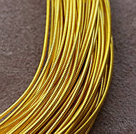 Канитель жесткая, 1.25 мм, жёлтое золото