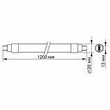 Світильник LED VIDEX T8b лінійний 18W 6200K 1800Lm 1.2m IP65 VL-T8b-18126 (світлодіодний), фото 4