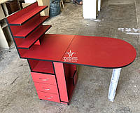 Красный маникюрный стол складной Модель V228