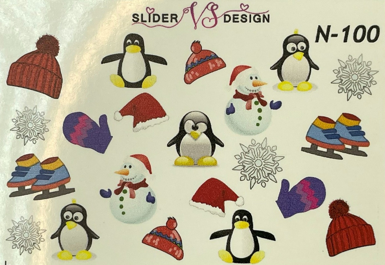 Наліпка слайдер дизайн для нігтів VS NAILS N-100, фото 1