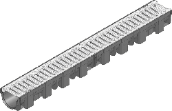 Жолоб поверхневого водовідведення HAURATON TOP X 119х89х1000 з оцинкованої щілинною решіткою