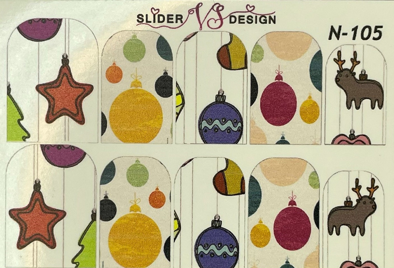 Наліпка слайдер дизайн для нігтів VS NAILS N-105, фото 1