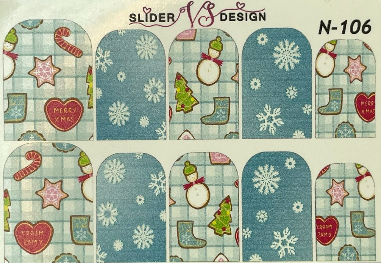 Наліпка слайдер дизайн для нігтів VS NAILS N-106, фото 1