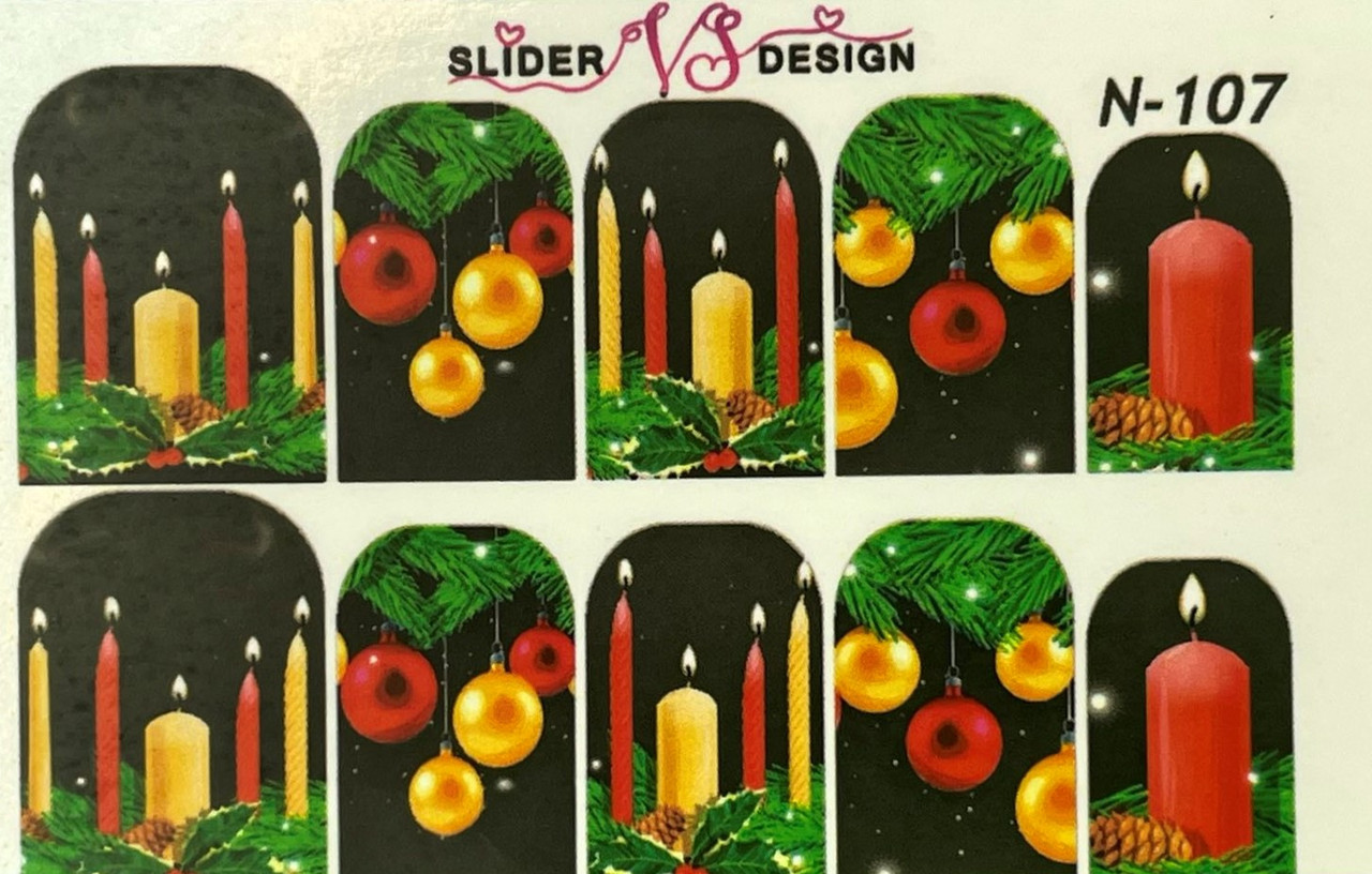 Наліпка слайдер дизайн для нігтів VS NAILS N-107, фото 1