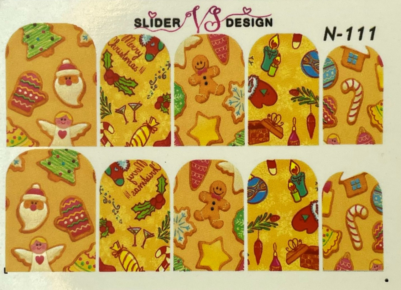 Наліпка слайдер дизайн для нігтів VS NAILS N-111, фото 1