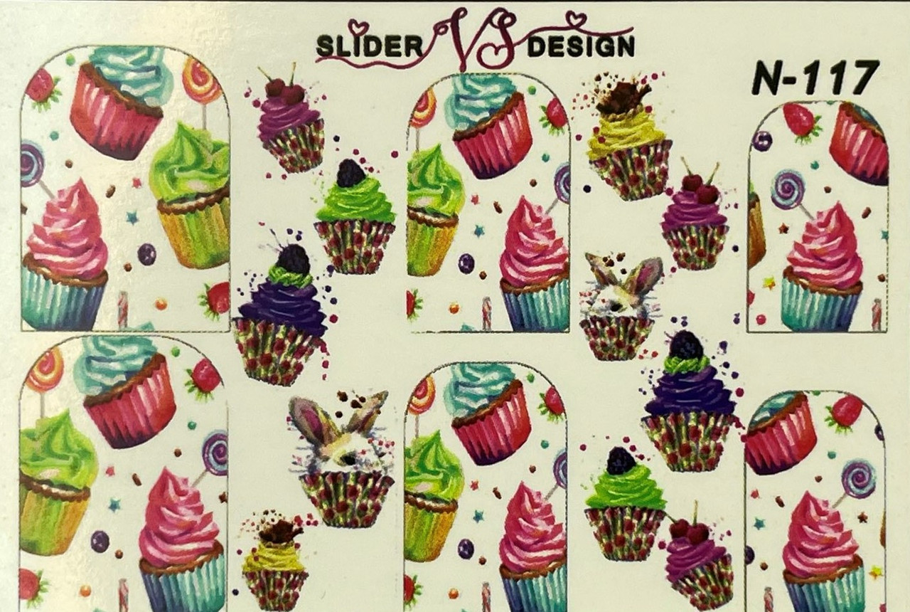 Наліпка слайдер дизайн для нігтів VS NAILS N-117, фото 1