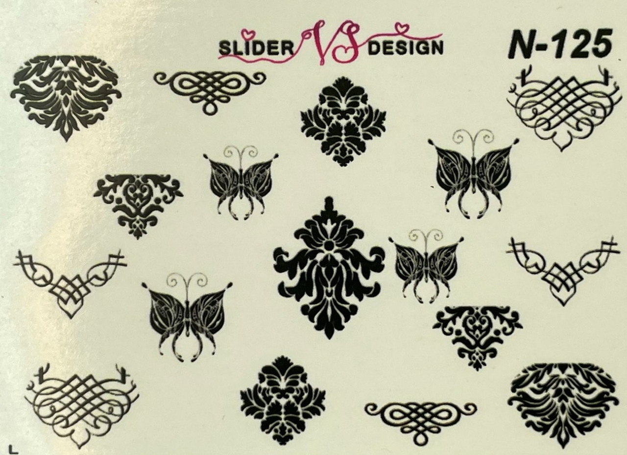 Наліпка слайдер дизайн для нігтів VS NAILS N-125, фото 1