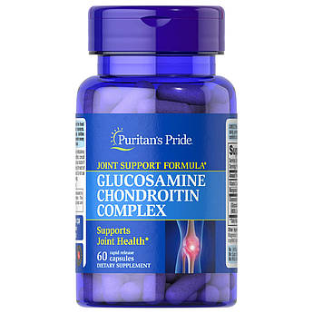 Puritan's Pride, Glucosamine Chondroitin Complex, хондропротектор для суглобів і зв'язок, 60 капсул