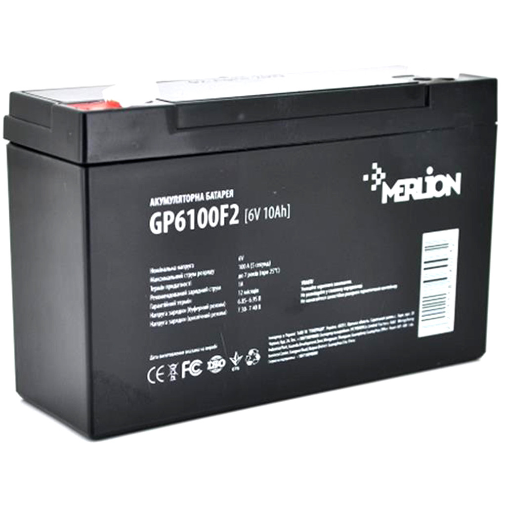 Акумуляторна батарея Merlion 6V 10AH AGM, для дитячого електротранспорту