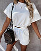 Летний свободный костюм шортами из двунитки, фото 2