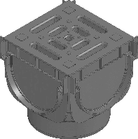 Угловой соединитель HAURATON TOP X 137х125х137 для поверхностного водоотвода