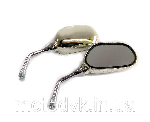 Дзеркала на мотоцикл 10 мм крапля Mini, хромовані (к-т 2 штуки)