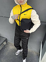 Спортивный костюм мужской Nike Clip Жилетка + Штаны + Барсетка в ПОДАРОК желтый Комплект мужской демисезонный