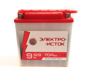 Акумулятор 12в 9а Електро-Істок (140x75x140) сухозаряджений