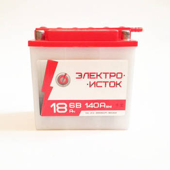 Акумулятор 6В 18А Електро-Істок (140x75x140) сухозаряджений