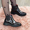 Черевики челсі жіночі лакові з квадратним носком. Колір чорний. 37 розмір, фото 4