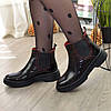 Черевики челсі жіночі лакові з квадратним носком. Колір чорний. 37 розмір, фото 5