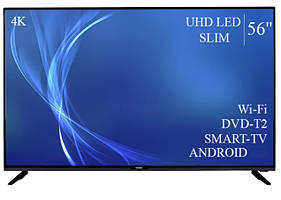 Сучасний Телевізор Bravis 56" Smart-TV ULTRA HD T2 USB Гарантія 1 РІК!