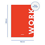Блокнот в клітинку Work червоний, фото 3