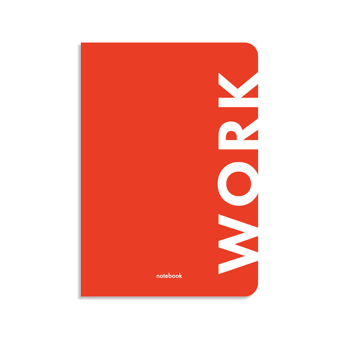 Блокнот в клітинку Work червоний