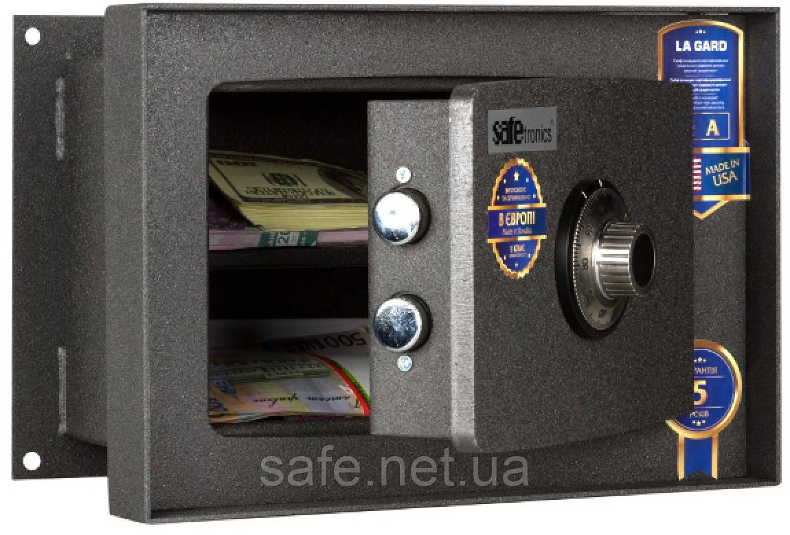 Сейф вбудований у стіну Safetronics STR 18LG (ВxШxГ:234x340x182), сейф у стіну, сейф-михайк, сейф для дому