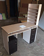 Двухтумбовый маникюрный стол с вытяжкой 16вт Модель V105