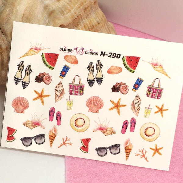 Наліпка слайдер дизайн для нігтів VS NAILS N-290, фото 1