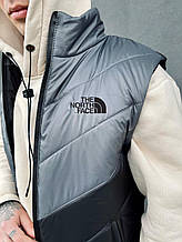 Чоловіча Безрукавка The North Face сіра осіння весняна Жилетка чоловіча демісезонна Куртка спортивна ТНФ