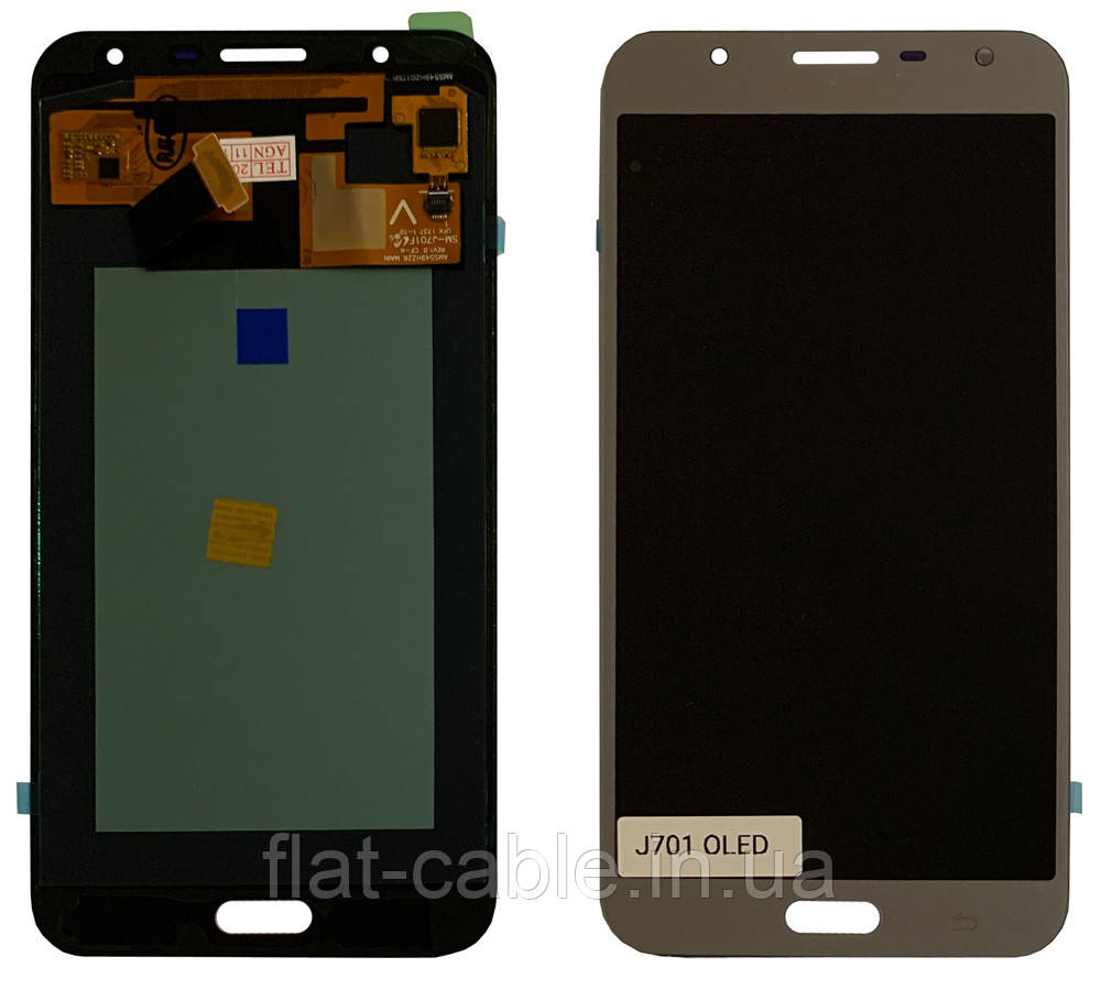 Дисплей + сенсор Samsung J701 J7 CORE Сірий OLED LCD CHINA SERVICE PACK