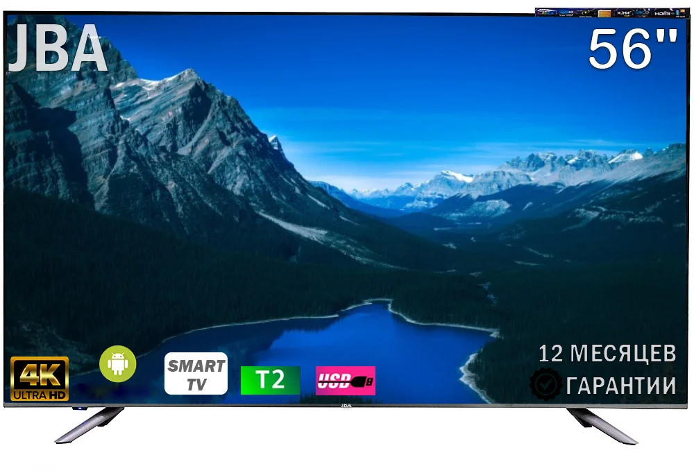 4K Телевізор JBA 56" I Android 9.0/Smart TV/DVB/T2/FullHD/USB