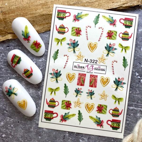 Наліпка слайдер дизайн для нігтів VS NAILS N-322, фото 1