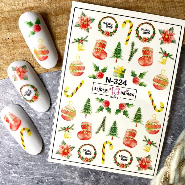 Наліпка слайдер дизайн для нігтів VS NAILS N-324, фото 1