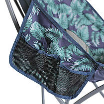 Розкладний стілець Lesko S4576 Green leaves туристичний для відпочинку дачі риболовлі 60*95*38 см, фото 2