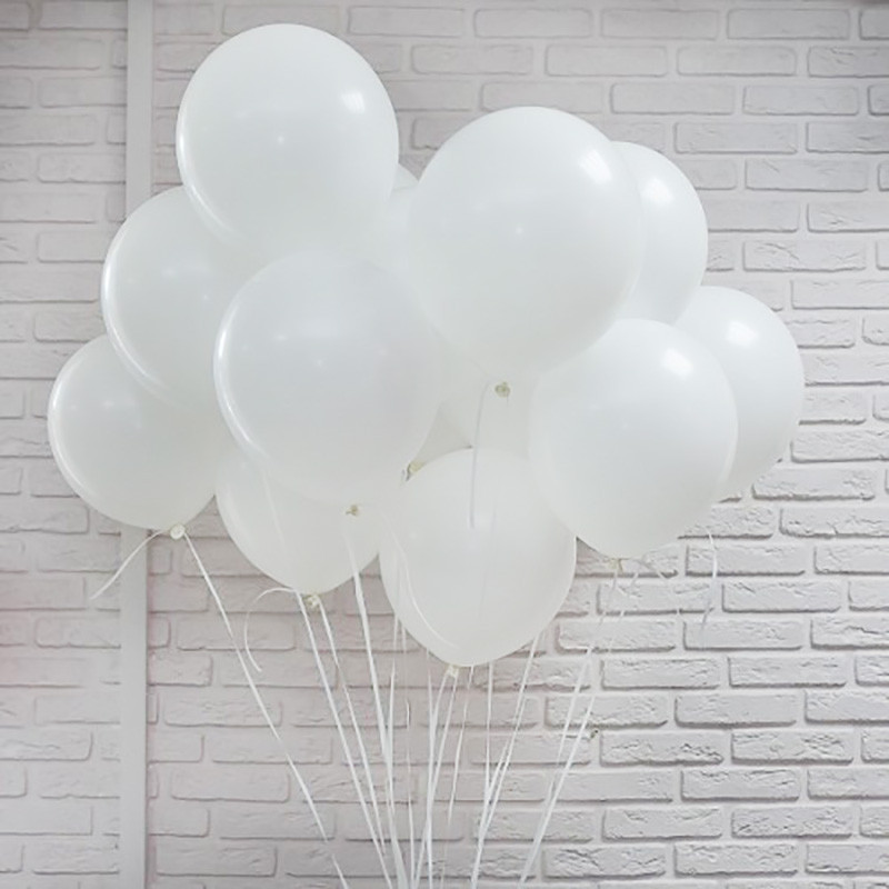 Куля пастель біла (white) 12" Kalisan 12-02.Біла надувна куля 30 см 1953, фото 1