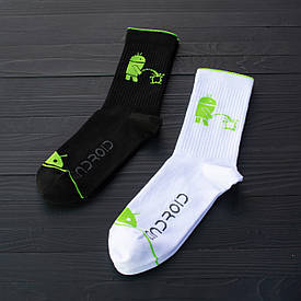 Набір шкарпеток з високоякісної бавовни з оригінальними принтами "Android"