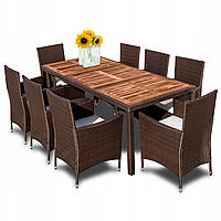 Комплект меблів з техноротанга Hawai 8 чоловік акація
