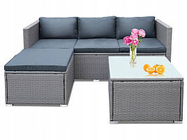 Комплект меблів з техноротанга NOVIA кутовий диван + столик