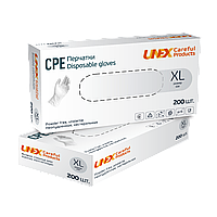 Рукавички одноразові СРE UNEX розмір XL 200 шт./пач.