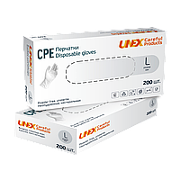 Рукавички одноразові СРE UNEX, розмір L 200 шт./пач. Xl